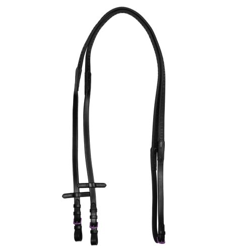 Lettering Grip Rubber Reins Violet Fitting
