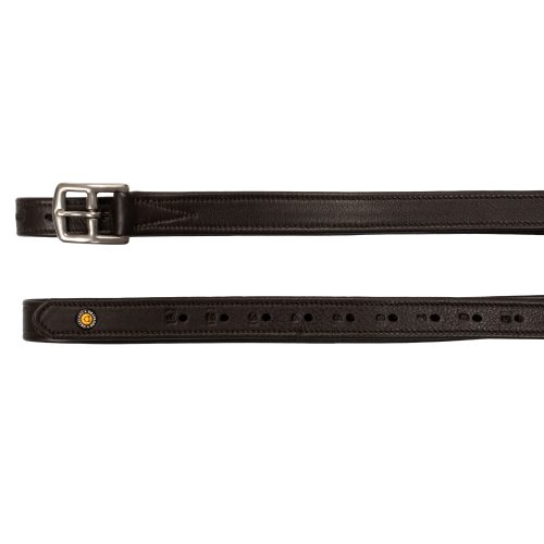 Double Stirrup Leather With Curved Buckle