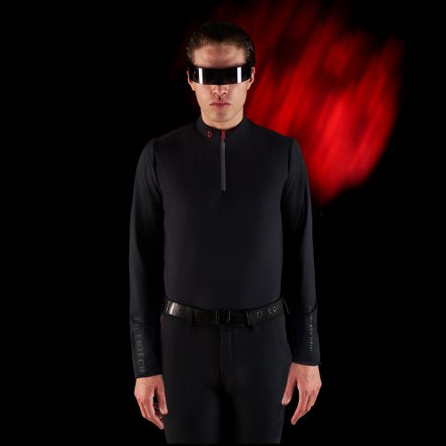 Men's Training Ridertechnology Polo Shirt Ls With Zip