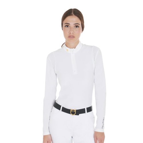 Woman  Jersey Competition Ls Zip Shirt