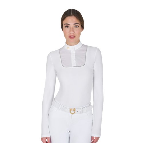 Women's Competition Polo Shirt Ls Buttons Jersey