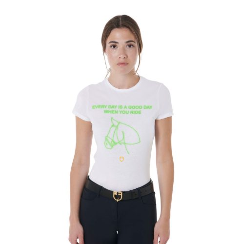 Women's Fluo Print Cotton T-shirt