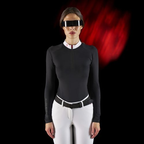 Women's Competition Ridertechnology Ls Polo Shirt With Zip