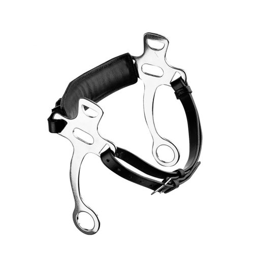 HS SHORT SHANK PADDED  NOSE HACKAMORE - BLACK
