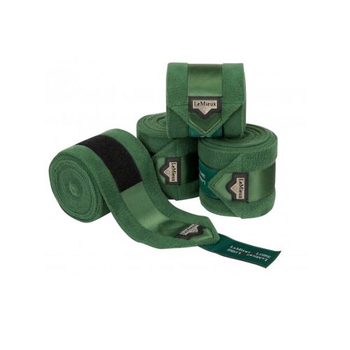 Loire Satin Polo Bandages Hunter Green Large Set Of 4