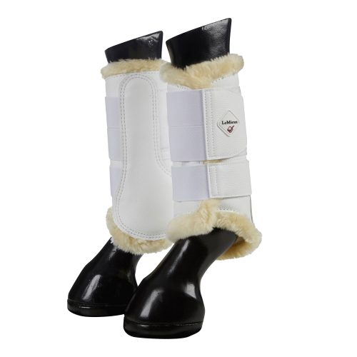 Fleece Lined Brushing Boots White