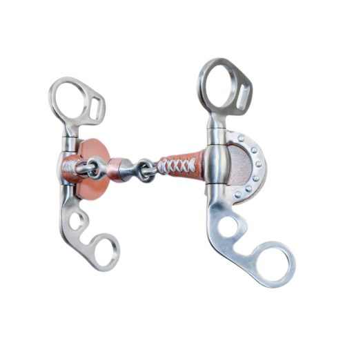 Morso Argentino Con Rulli In Rame E Barre Rivestite In Pelle 19mm