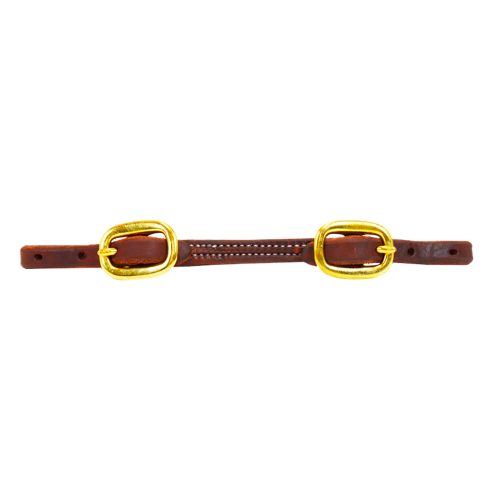Doubled And Stitched Harness Leather Curb Strap
