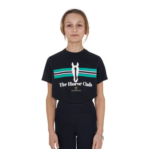 Girl's Stripe Equestro Horse Club Cotton T-shirt