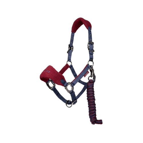 Vogue Headcollar & Leadrope Burgundy